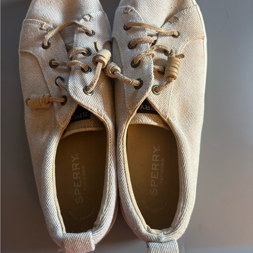 Sperry Light Tan Canvas Shoes